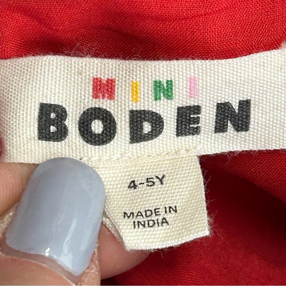 Mini Boden Red Velvet Dress size 4-5 year - Picture 4 of 6